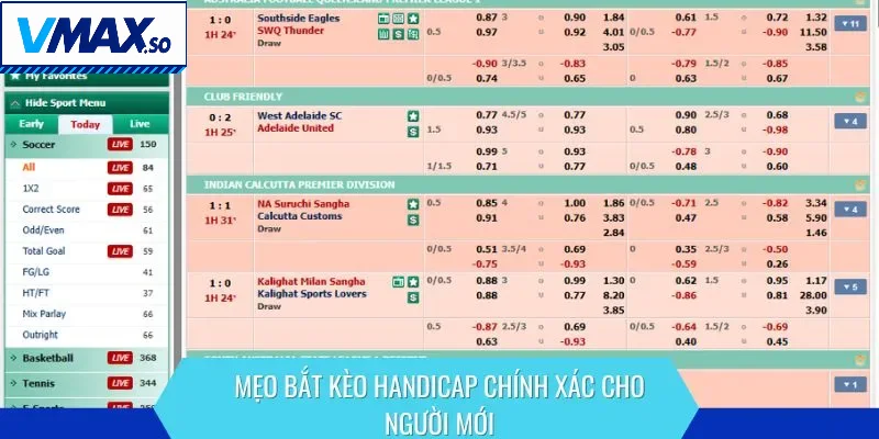 Mẹo bắt kèo handicap chính xác cho người mới